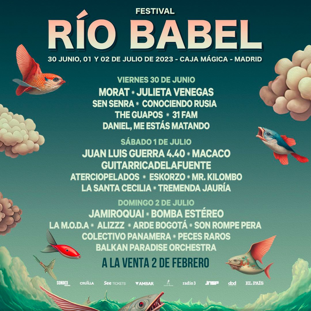 El festival RÍO BABEL 2023 anuncia el cartel de su quinta edición.