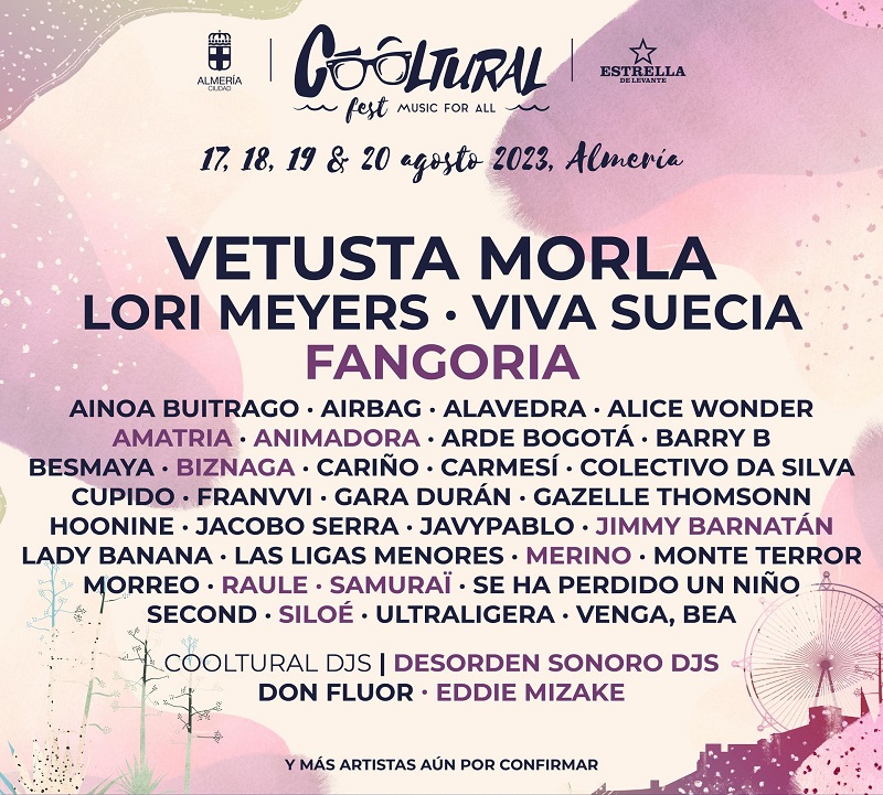 COOLTURAL Fest 2023 anuncia nuevos nombres con FANGORIA a la cabeza.