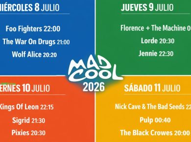 Mad Cool 2026 Horarios